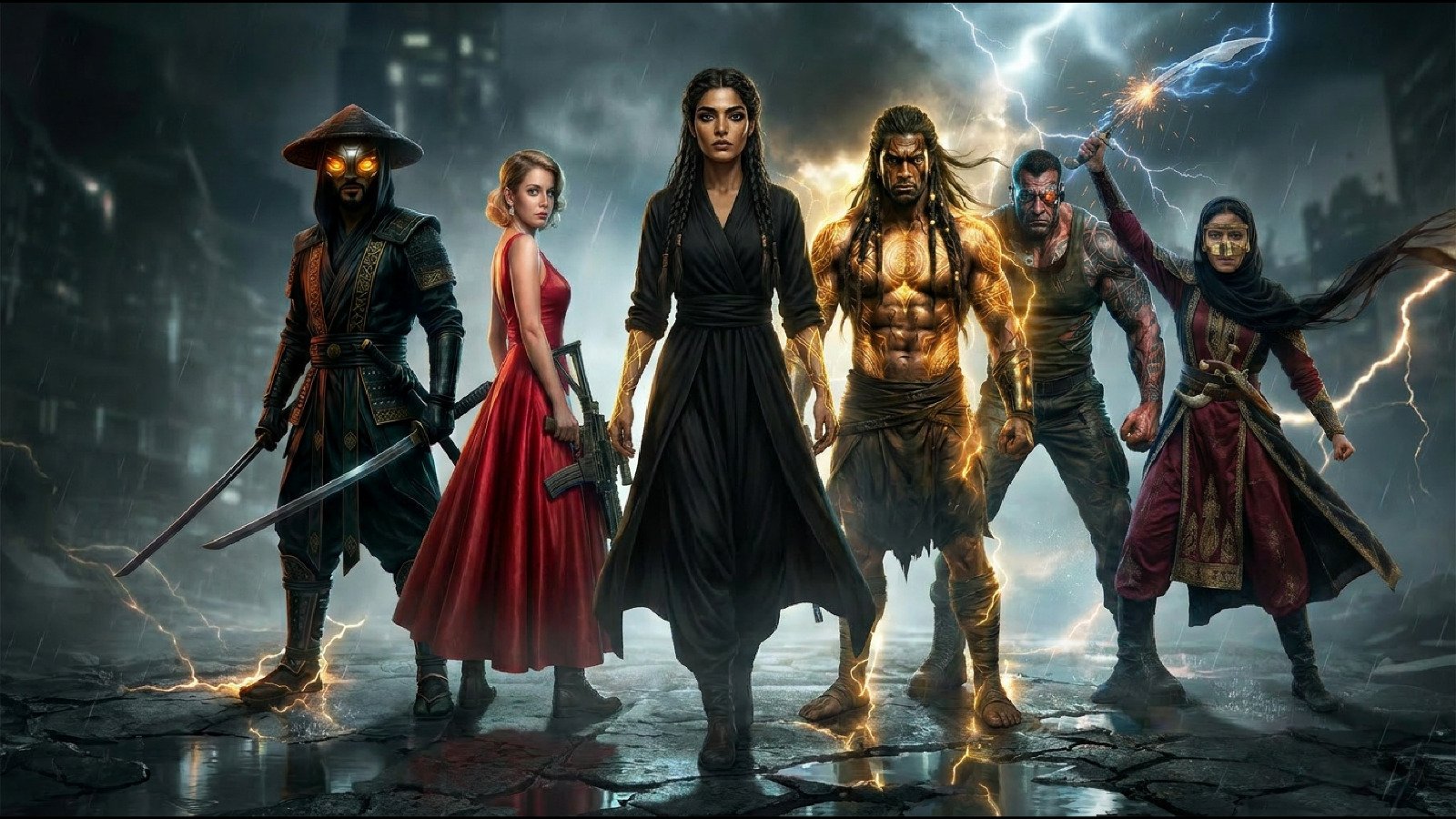 The Kri8verse ensemble character lineup